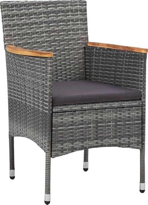 LuxeLivin Tuinstoelen 2 St Poly Rattan Grijs Bol Com