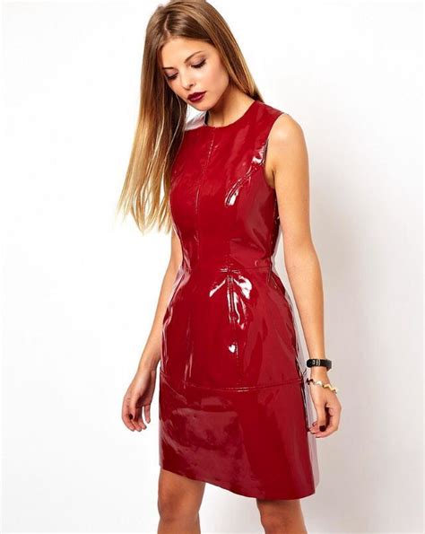 Image Result For Red Patent Leather Dress Dresses Shiny Dresses