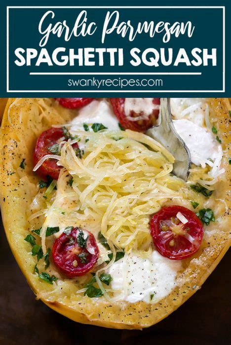 Garlic Parmesan Spaghetti Squash Swanky Recipes