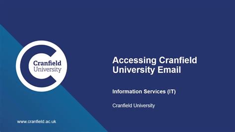 Some users have outlook on their mobile phones also. 01: Accessing Cranfield WebMail (using Outlook web app ...