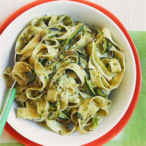 Tagliatelle with Zucchini & Mint Pesto | Recipe | Zucchini recipes ...