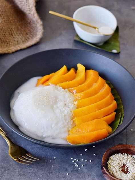 mango sticky rice coconut rice recipe elavegan