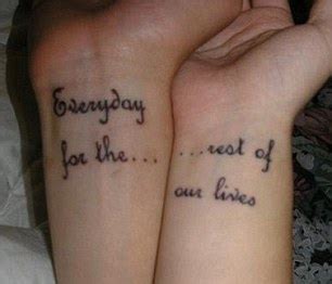 From ironic misspellings to chinese symbols that don't mean what you think, we count thirty of the most embarrassing tattoos!facebook. Embarrassing Matching Tattoos That Brand Couples Fanbox