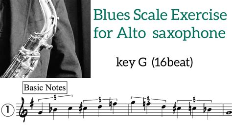 Blues Scale For Alto Sax Key Gconcert Bb Youtube