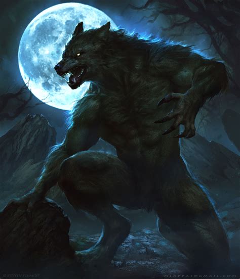Artstation Worok Card Art Manthos Lappas Fantasy Wolf Werewolf