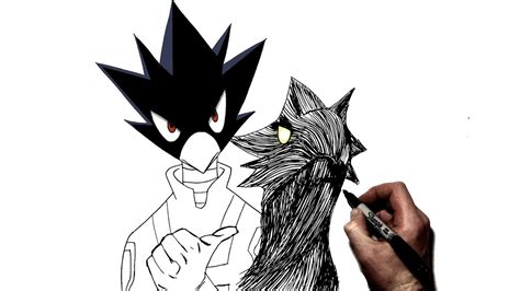 How To Draw Fumikage And Dark Shadow Step By Step My Hero Academia