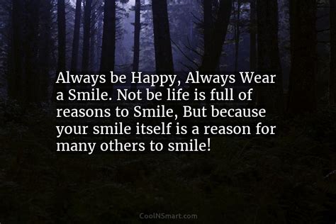 Quote Always Be Happy Always Wear A Smile Coolnsmart