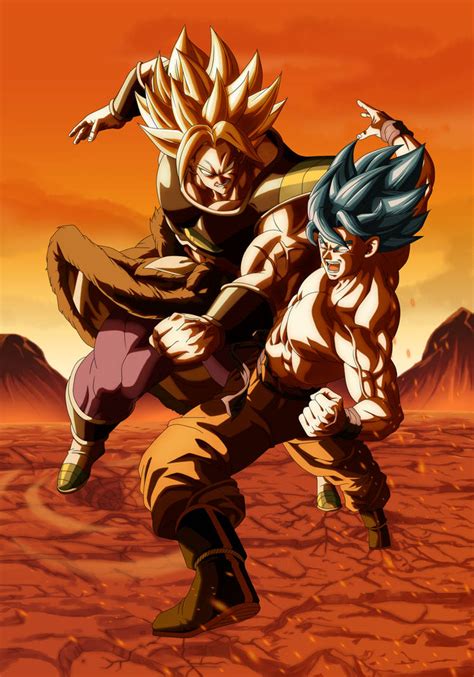 Goku Ssgss Contra Broly Ssj By Toceda On Deviantart