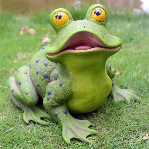 Garden Ornaments Resin Crafts Simulation Frog Sculpture Garden Outdoor
