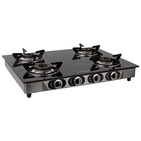 Buy Blowhot Jasper 4 Burner Toughened Glass Gas Stove (Heavy Pan