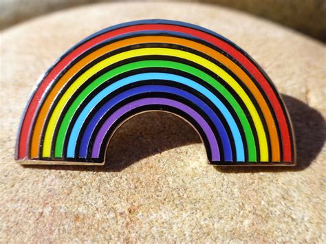 Rainbow Enamel Pin Badge Hard Enamel Pin Badge Rainbow Etsy