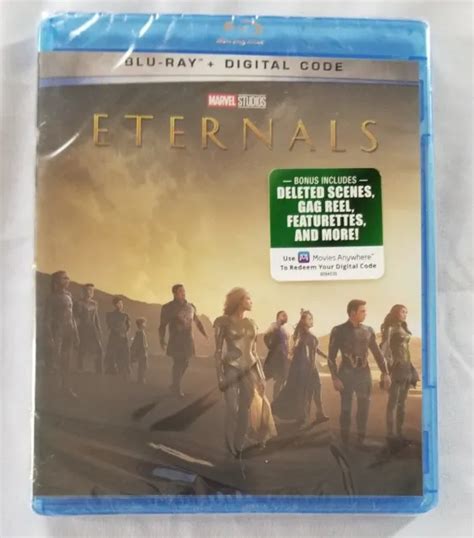 Marvel Eternals Blu Ray Digital Code New Factory Sealed Free Fast