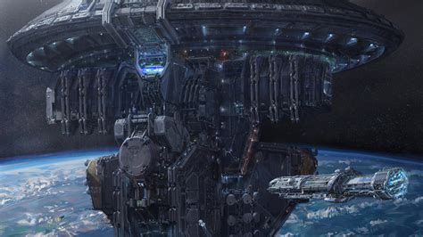 Download Space Spaceship Sci Fi Space Station Hd Wallpaper By Mark Li