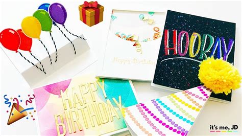 5 Diy Birthday Cards Ideas Quick And Easy Birthday Card Handmade