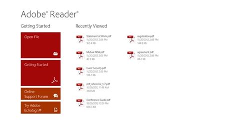 Télécharger Adobe Reader pour Windows 8