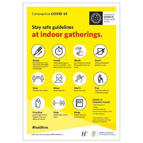 Covid 19 Stay Safe Guidelines At Indoor Gatherings Sign