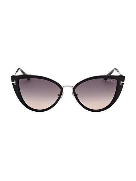 tom ford women s anjelica 57mm cat eye sunglasses black black editorialist