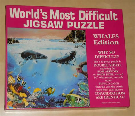 Our family really enjoys setting puzzles together. Whales Edition World's Most Difficult Jigsaw Puzzle 529 ...