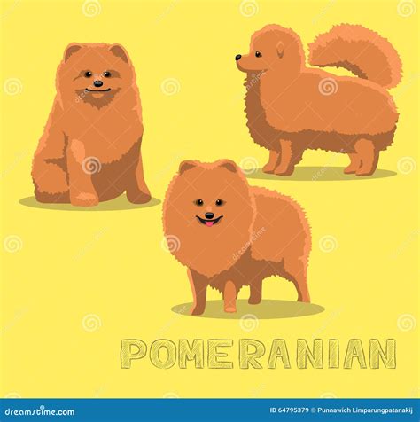 Dog Pomeranian Cartoon Vector Illustration Stock Vector Illustration