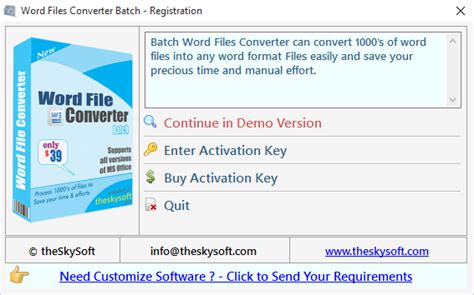 Screenshot Help For Word File Converter Software
