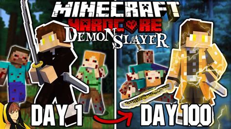 Do you like minecraft and also enjoyed watching demon slayer? I Survived 100 Days in Hardcore Minecraft as a Demon ...
