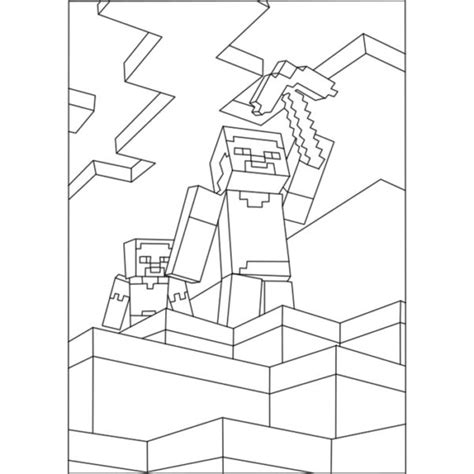 Minecraft Steve Coloring Pages With Diamond Sword XColorings Com