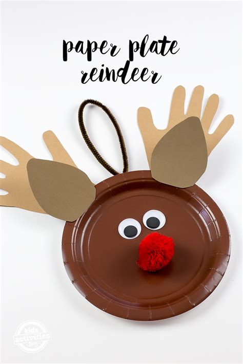 Easy Rudolph the Red Nosed Reindeer Paper Plate Reindeer Craft | Kids