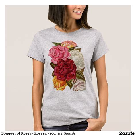 Bouquet Of Roses Roses T Shirt T Shirts For Women Women Clothes