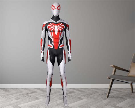 Spider Man Ps5 Costume Cosplay Armored Advanced Suit Etsy Uk