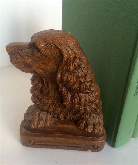Dog Bookends Irish Setter Vintage Syroco Wood Retriever Bird Etsy