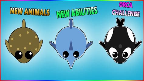 Mopeio 3 New Animals And Abilities Puffer Fish Sword Fish Orca