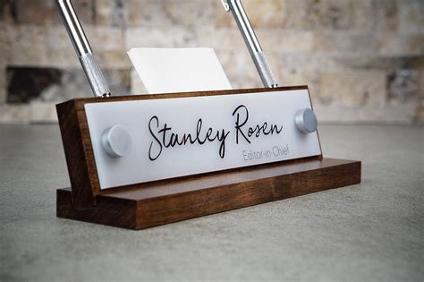 Desk Name Plates Personalised Desk Name Plate Custom Laser Engraved