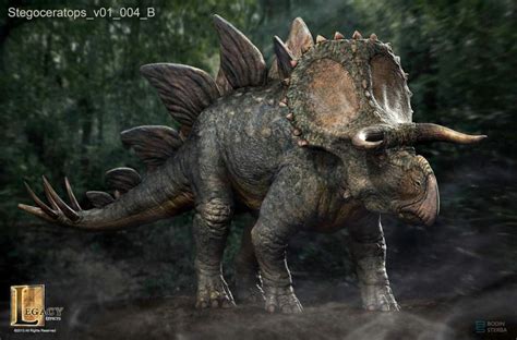 Comparativa de diseño stegoceratops Jurassic Park Amino Amino