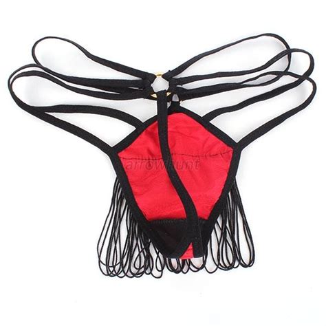 Womens Crotchless Thong Sexy Panties G String Panty Rope Tassel Briefs
