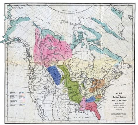Native American Tribes Map 1800