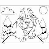 Hound Basset Coloring Sad Printable Freeprintablecoloringpages Dogs sketch template