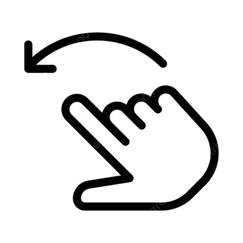 Finger Hand Gesture Vector Design Images Rotate Left Gesture Finger