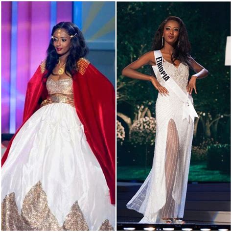 miss ethiopia hiwot bekele look at the miss universe 2015 pageant her national costume left