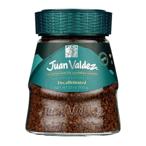 Juan Valdez Café Descafeinado Instantáneo Decaffeinated Instant Freeze Dried Soluble Coffee
