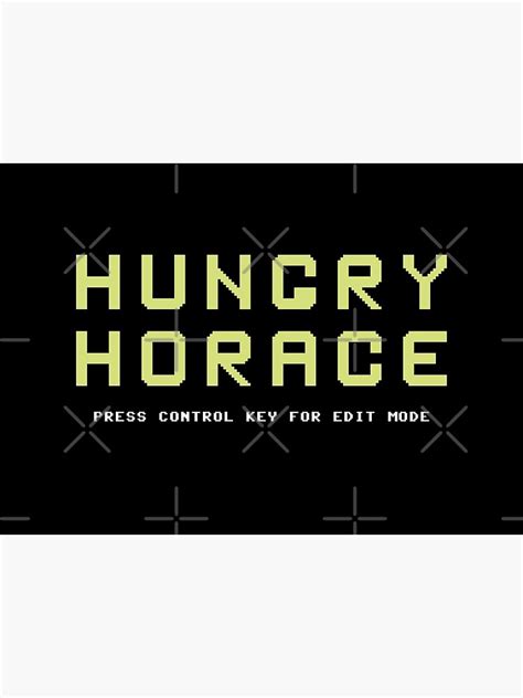 Hungry Horace 8 Bit Logo Framed Art Print By Retrotrader Redbubble