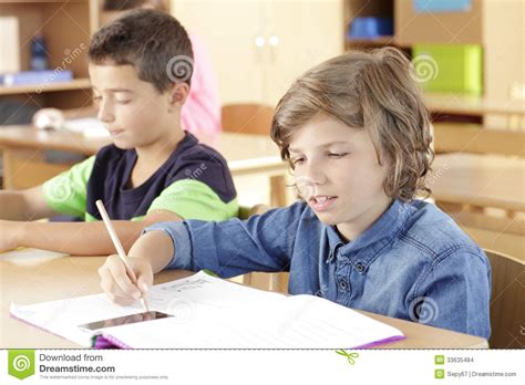 Children Are Sitting In The Classroom Stock Images Image