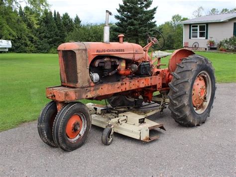 1951 Allis Chalmers Wd Tractor With 72 Woods Mid Mount Mower Bigiron