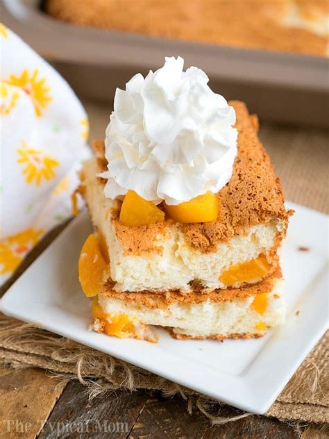 2 Ingredient Peach Angel Food Cake · The Typical Mom