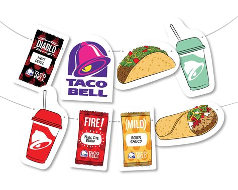 Taco Bell Banner Taco Bell Party Taco Bell Birthday Taco Bell Stickers