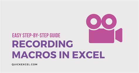 Easy Step By Step How To Record Macros In Excel Quickexcel