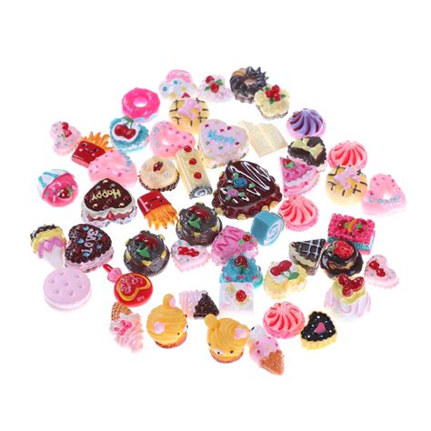 Mini Play Food Cake Biscuit Donuts Dolls Miniature Pretend Toy For