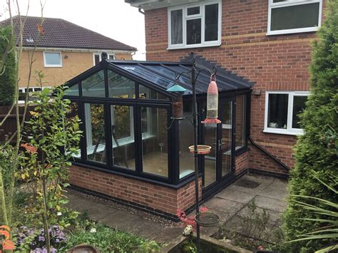 This Beautiful Anthracite Grey Edwardian Conservatory Was Fitted By Our