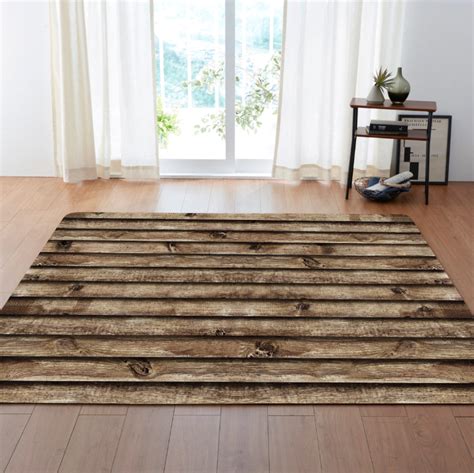 Wood Patterned Foam Rug Bedroom Area Rug Floor Rugs Living Room Carpet