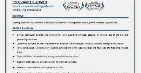 ccna resume  freshers