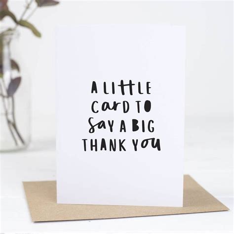 Little Card Big Thank You Card Pack By Russet And Gray Thank You Card